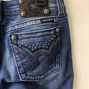 Miss Me Dark Wash Bootcut Embellished Jeans